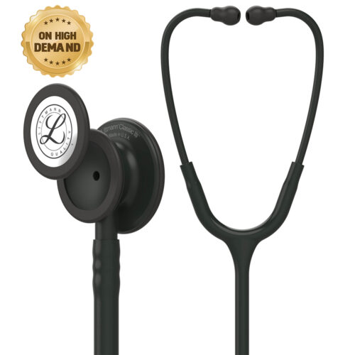 3M™ Littmann Classic III Stethoscope, Black Edition Chestpiece, Black Tube, 27 inch, 5803