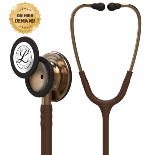 3M™ Littmann Classic III Stethoscope, Copper-Finish Chestpiece, Chocolate Tube, 27 inch, 5809