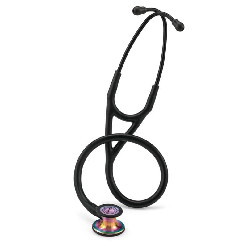 3M Littmann Cardiology IV Stethoscope Black with Rainbow 6165 3M Littmann Cardiology IV Stethoscope Black with Rainbow 6165