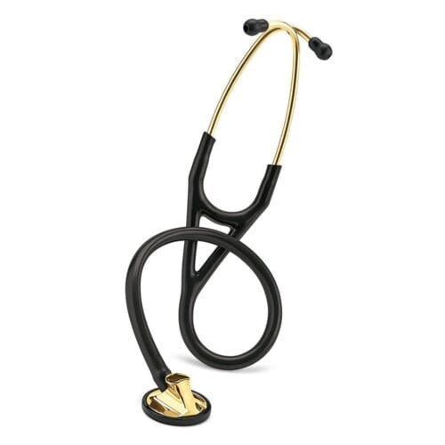 3M Littmann Master Cardiology Stethoscope Black with Brass Finish Chest Piece 2175