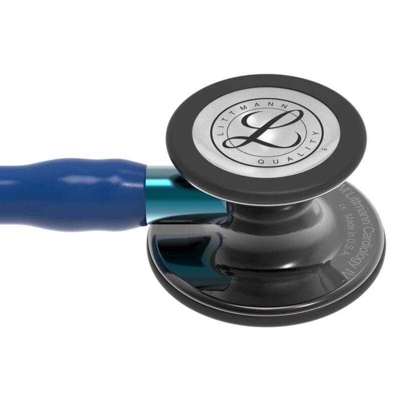 3M Littmann Cardiology IV Diagnostic Stethoscope Polished Smoke & Navy - Blue Stem 6202 3M Littmann Cardiology IV Diagnostic Stethoscope Polished Smoke & Navy - Blue Stem 6202