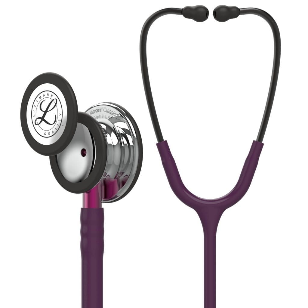 3M Littmann Classic III Stethoscope Plum Mirror Chestpiece, Pink Stem