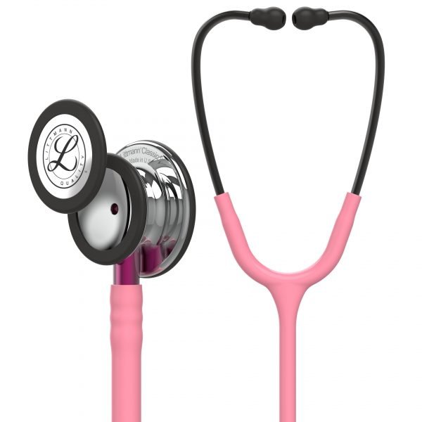 3M Littmann Classic III Stethoscope - Pearl Pink, Mirror Chestpiece, Pink Stem 5962