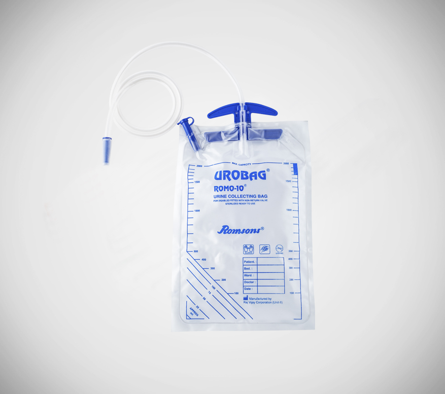 Romsons Urometer Plus Adult Urine Bag With MVC - Surgical Shoppe