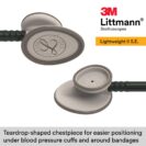 3m littmann lightweight ii s.e. stethoscopes for nurses, black tube, 28 inch, 2450