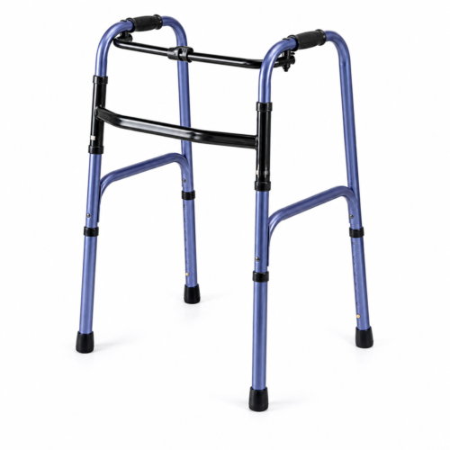 KARMA Walker WK-80 Blue | Foldable Adjustable Walking Aid for Elderly & Rehabilitation