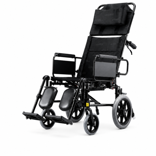 Karma KM-5000 F14 Wheelchair | Lightweight Foldable Attendant Wheelchair for Home, Hospital & Rehabilitation