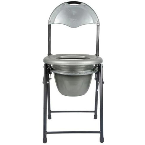 Karma Ryder 220 Commode Folding Chair | Foldable Commode Chair with Comfortable Seat & Durable Frame