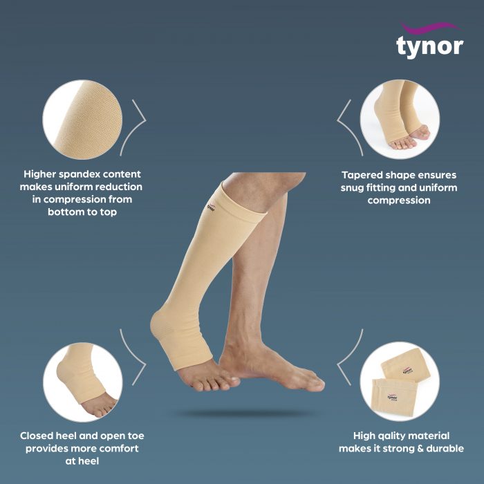 Buy Tynor Compression Stockings Below Knee Classic M Pack Of 2 Online