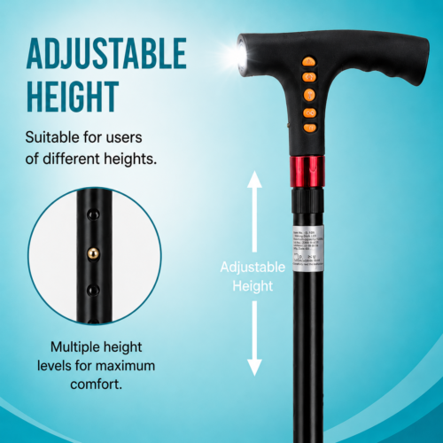 KARMA Walking Stick WS-121 Bronze | Foldable Height Adjustable Aluminium Walking Stick
