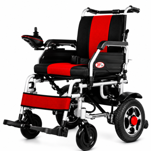 VISSCO Zip Lite Power Wheelchair with Single Battery | Lightweight Electric Wheelchair | 10 km Per Charge | 100 kg Capacity