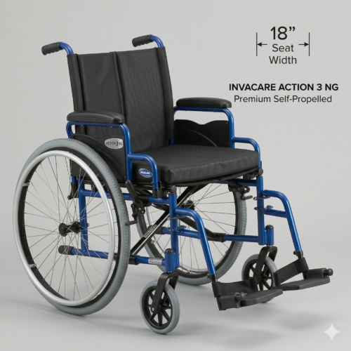 Invacare Action 3 NG Wheelchair Premium Self propelled 18Inch