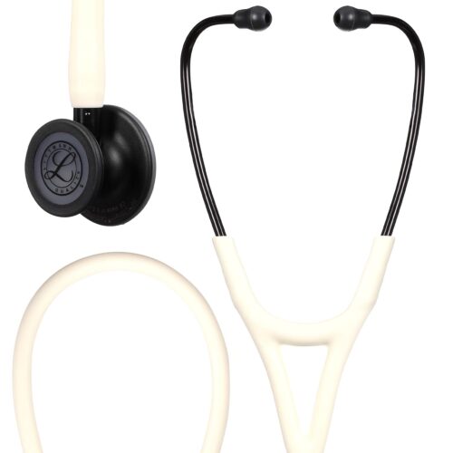 3M Littmann Cardiology IV Diagnostic Stethoscope  6186C | Black Matte Chestpiece with Alabaster Tube
