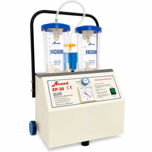 Anand EP-30 Electric Cum Pedal Suction Unit | Dual Power Medical Suction Machine for ICU, OT, Emergency & Home Care