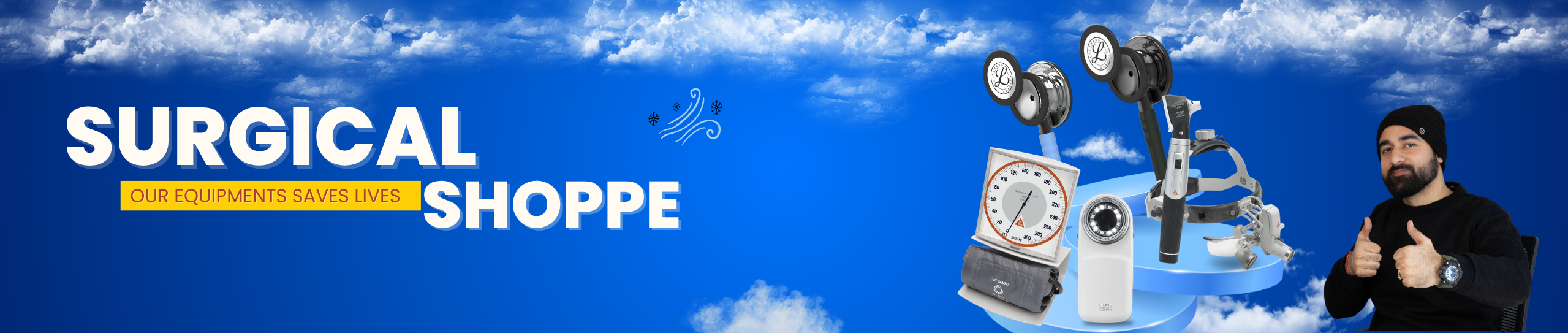 Blue and Yellow Modern Travel Banner