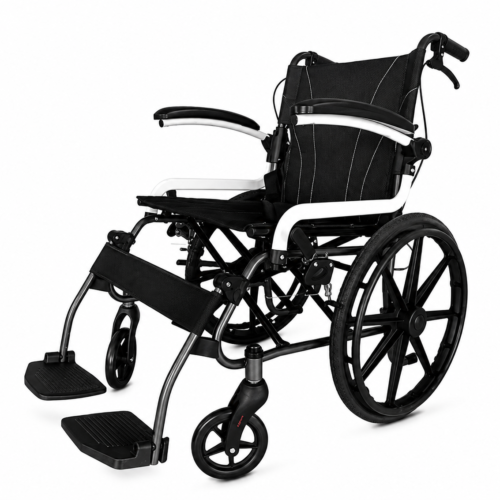 Karma Ryder MWC 6 F-20 Manual Wheelchair | Lightweight Foldable Wheelchair with Flip Armrest & Footrest