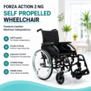 Forza Action 2 NG Wheelchair Premium Self Propelled 17 Inch | Lightweight Foldable Aluminium Wheelchair