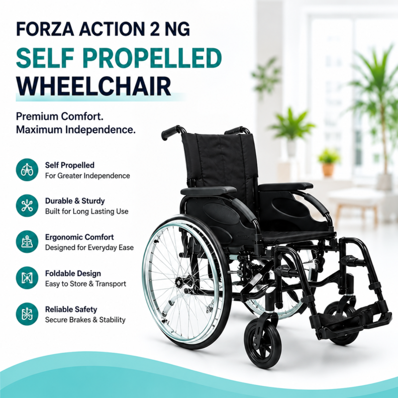 Forza Action 2 NG Wheelchair Premium Self Propelled 17 Inch | Lightweight Foldable Aluminium Wheelchair Forza Action 2 NG Wheelchair Premium Self Propelled 17 Inch | Lightweight Foldable Aluminium Wheelchair